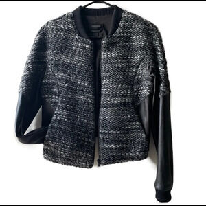Danier Women's Wool Leather Bomber Jacket size XS